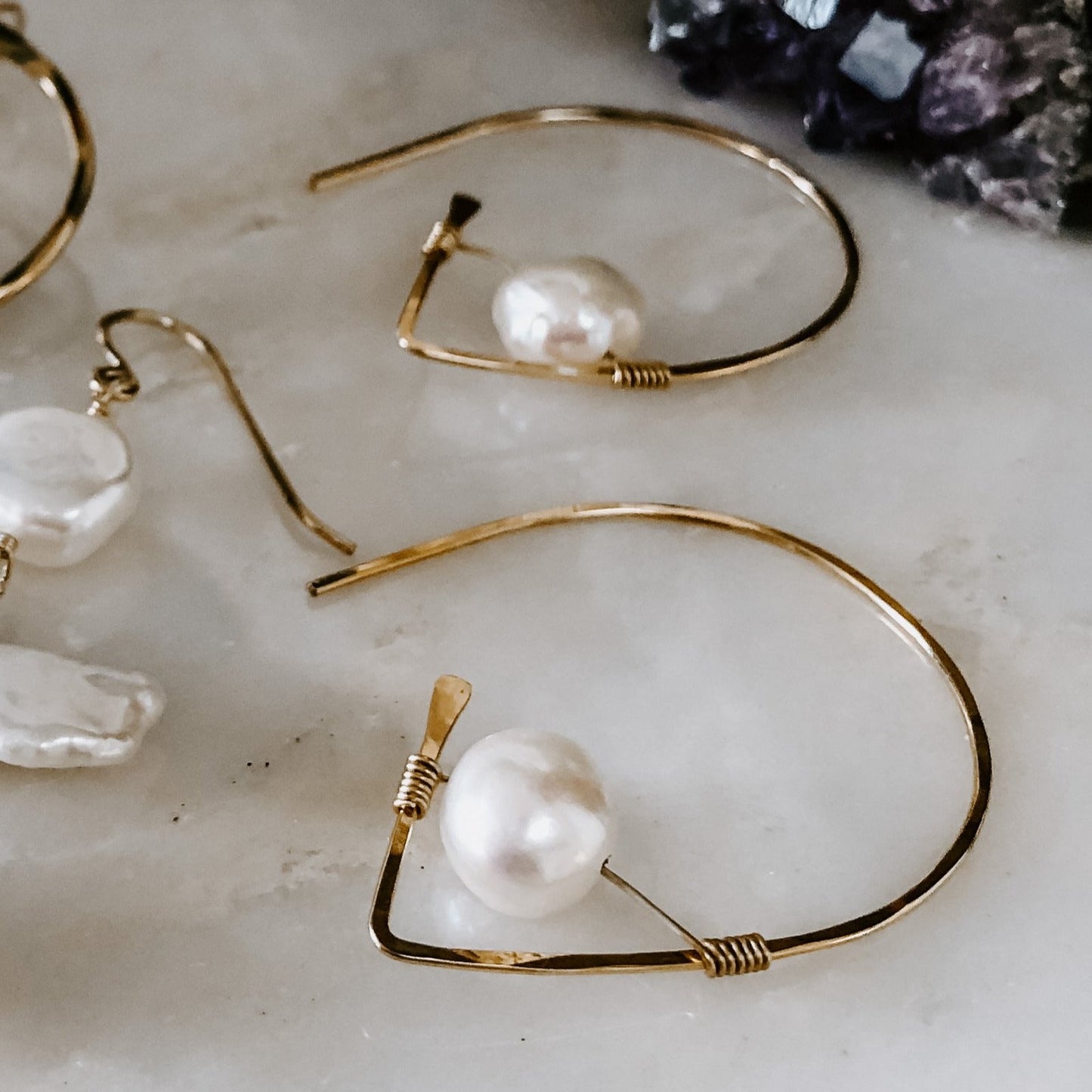 Entranced Pearl Ear Threaders