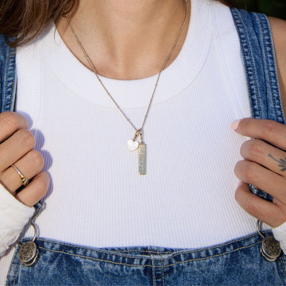 Mother of Pearl Heart Charm