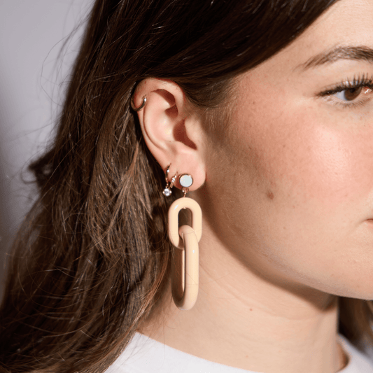 Natural Bianca Acrylic Statement Earrings