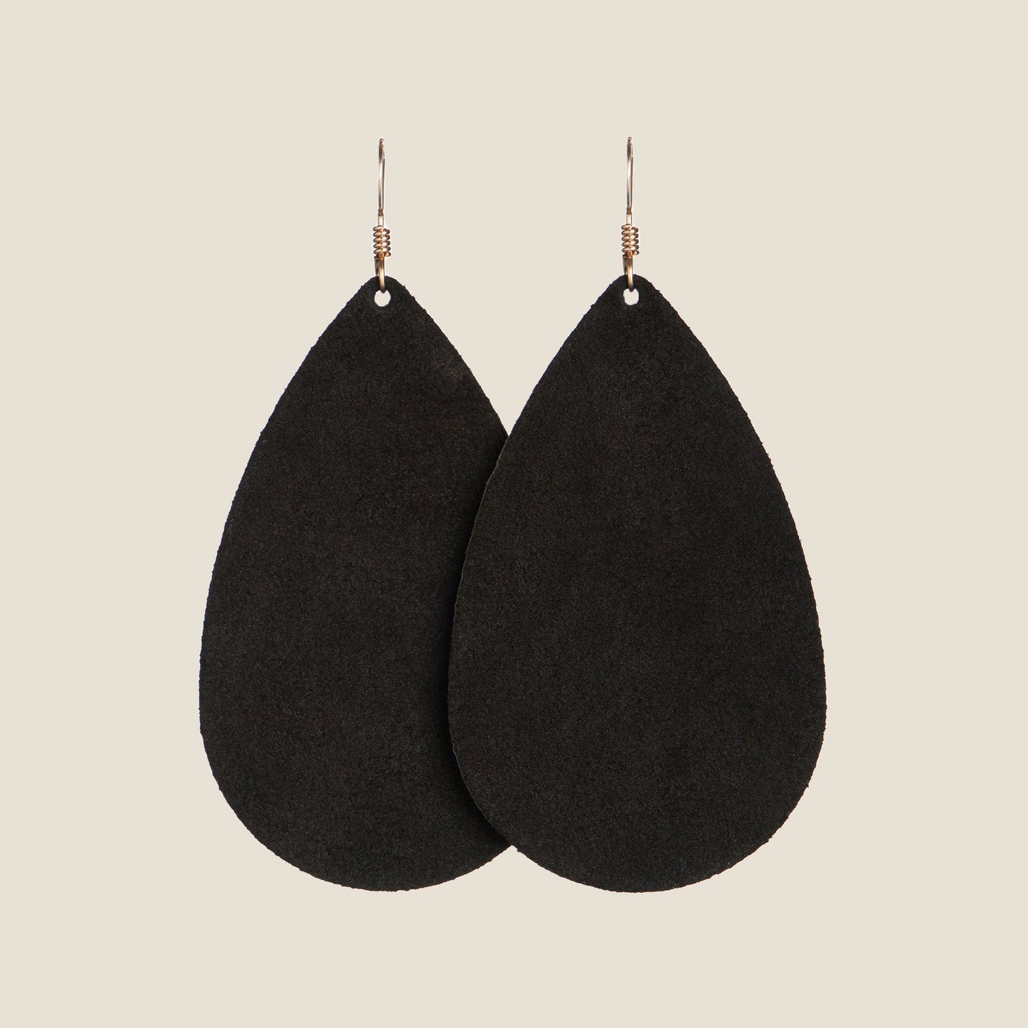 Onyx Suede Teardrops