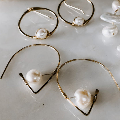 Entranced Pearl Ear Threaders