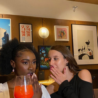 Pink Crystal Baguette Charms