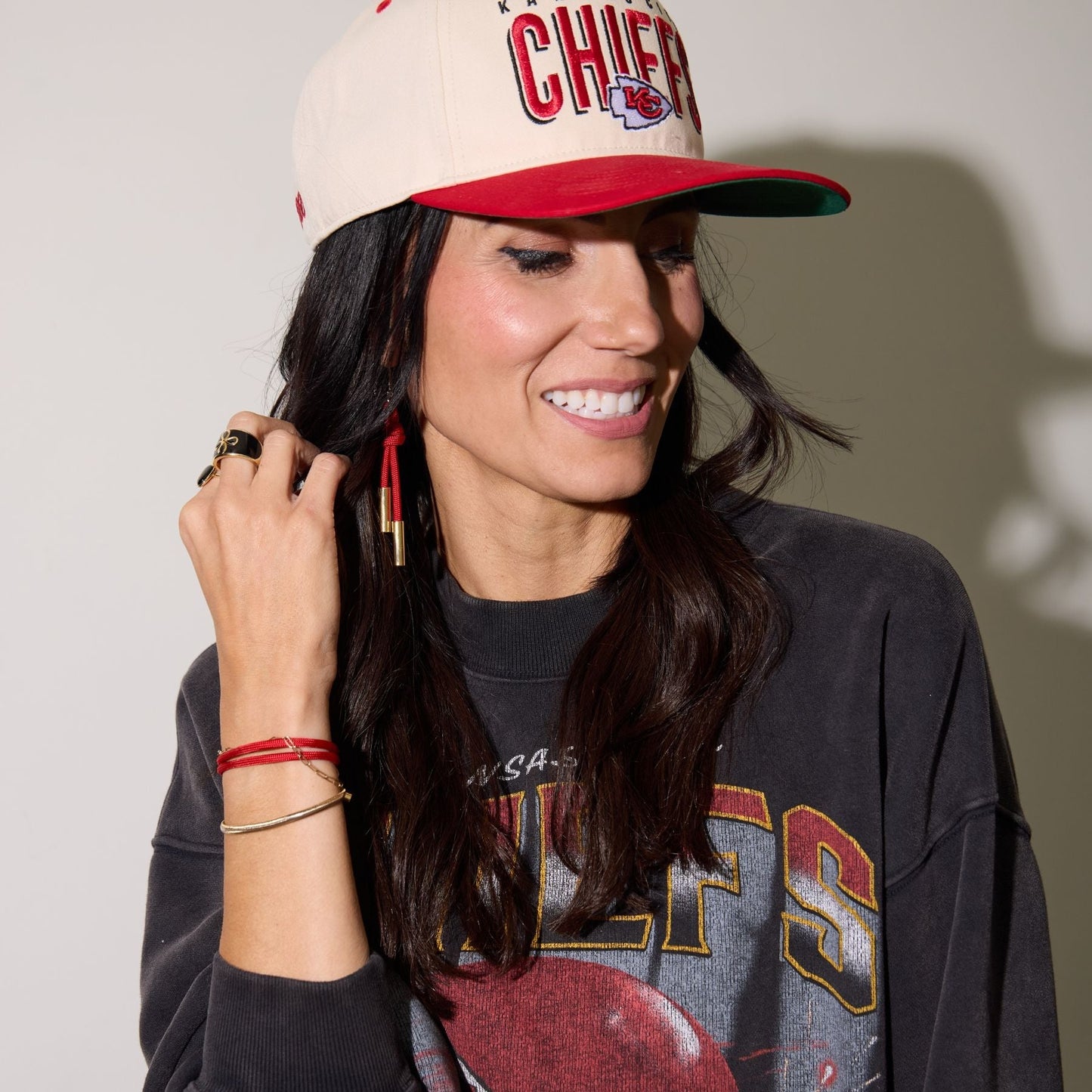 Red Denver Cord Earring