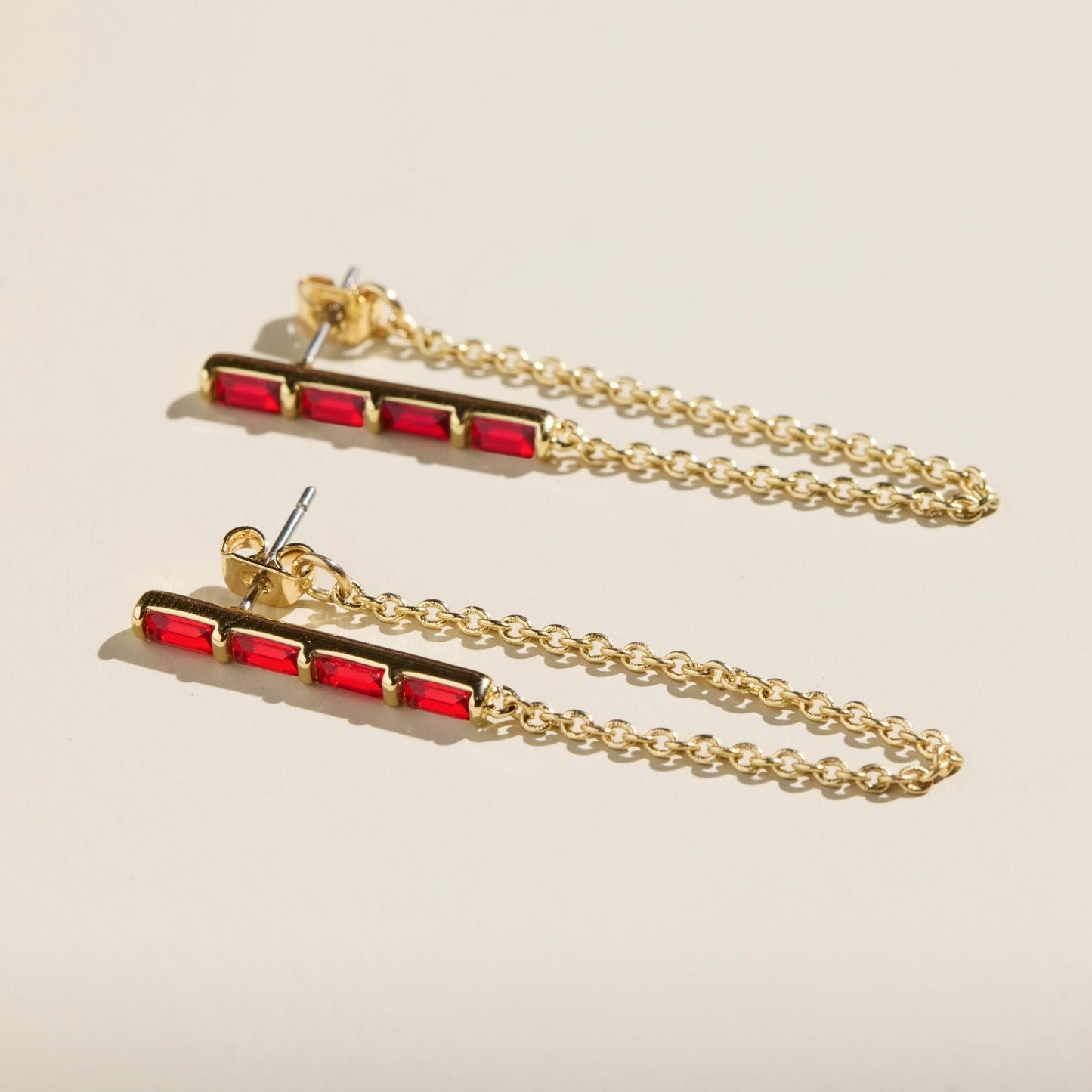 Red Lucia Statement Earrings