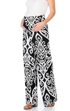 New Bohemian Print Leopard Wide Leg Pants for Women