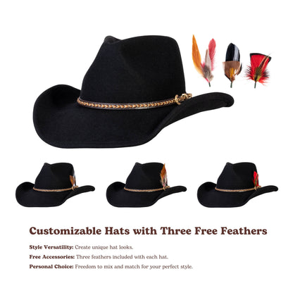 Shadow Ridge Black Felt Cowboy Hat