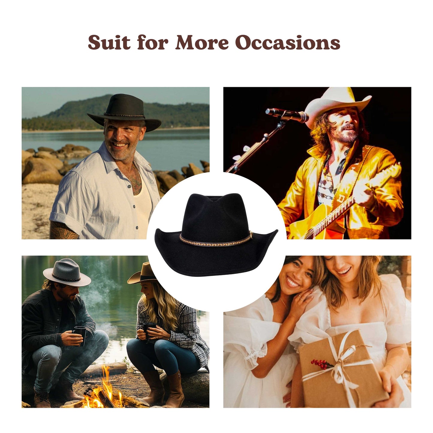 Shadow Ridge Black Felt Cowboy Hat