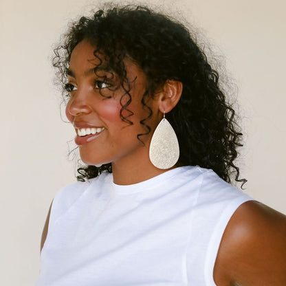 Silver Leaf Teardrops