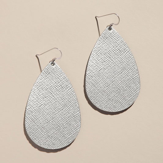 Silver Leaf Teardrops