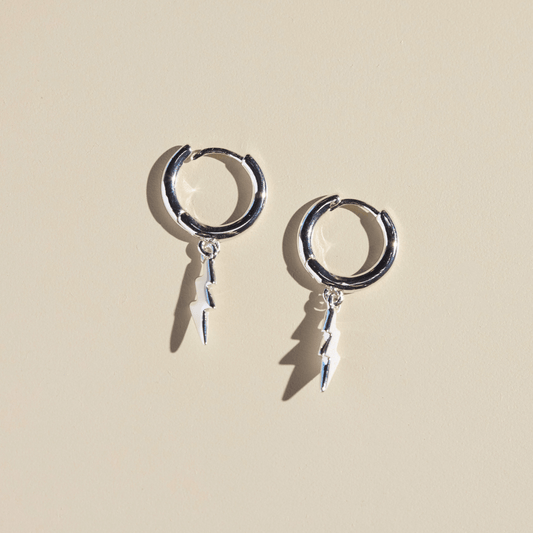 Silver Lightning Bolt Huggies