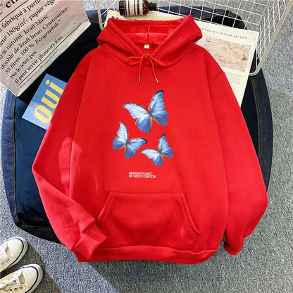 "Plus Size Women's Fleece Hooded Sweater for Students"