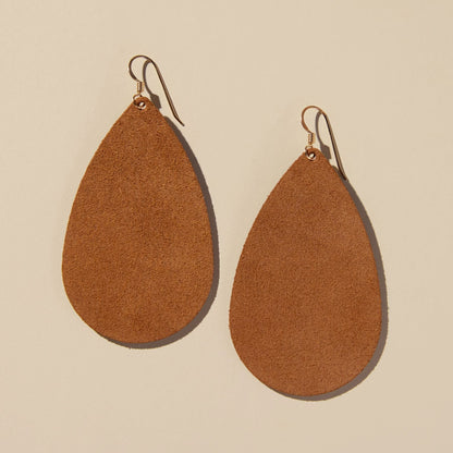 Tawny Suede Teardrops