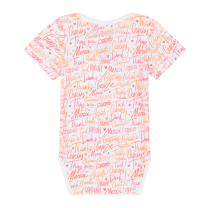 Thank You Short Sleeve Bodysuit | Multicultural Kids Clothing