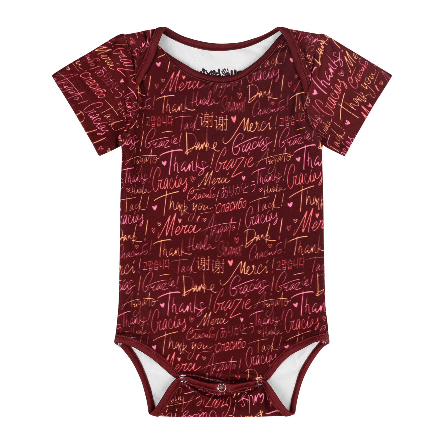 Thank You Short Sleeve Bodysuit | Multicultural Kids Clothing