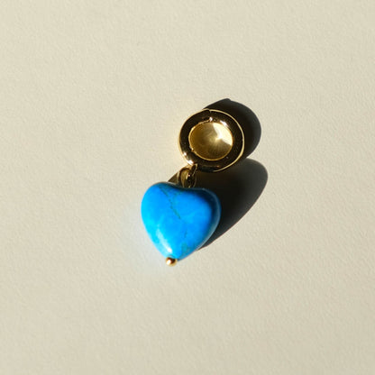 Turquoise Heart Charm