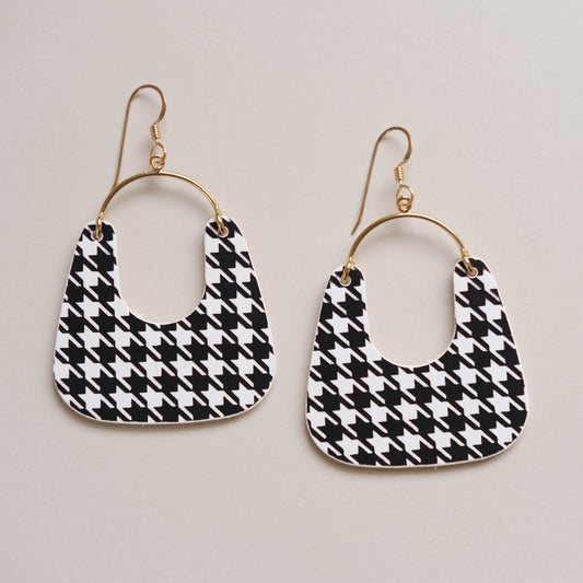White & Black Houndstooth Noras