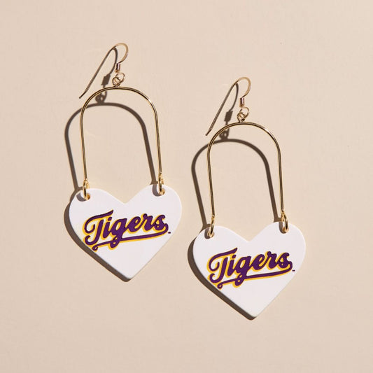 White LSU Tigers Heartthrobs