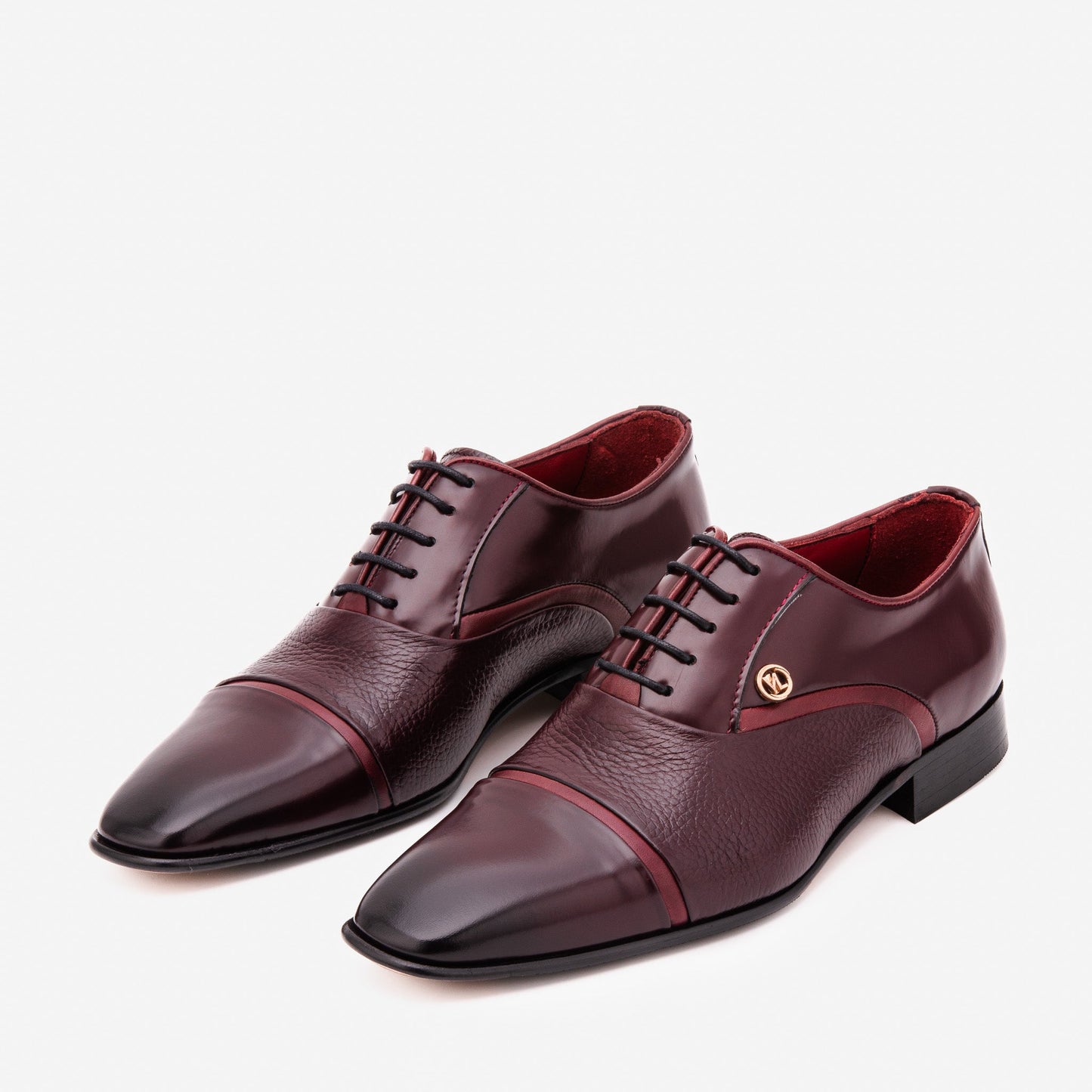 The Rockwell Handmade Burgundy Leather Cap Toe Oxford Men Shoe