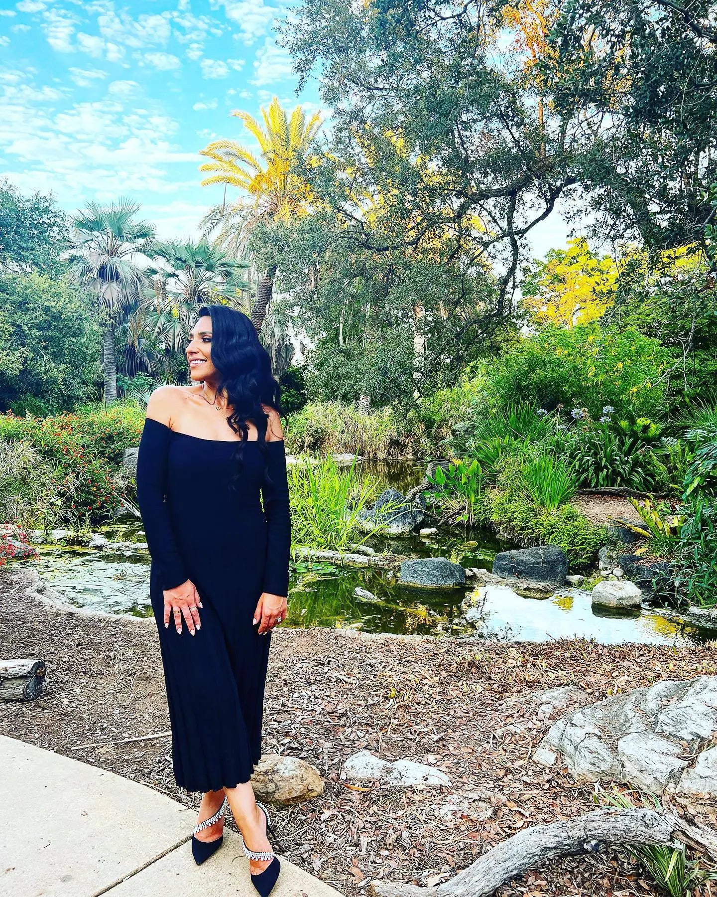 Off-Shoulder Striped Knitted Dress for Women